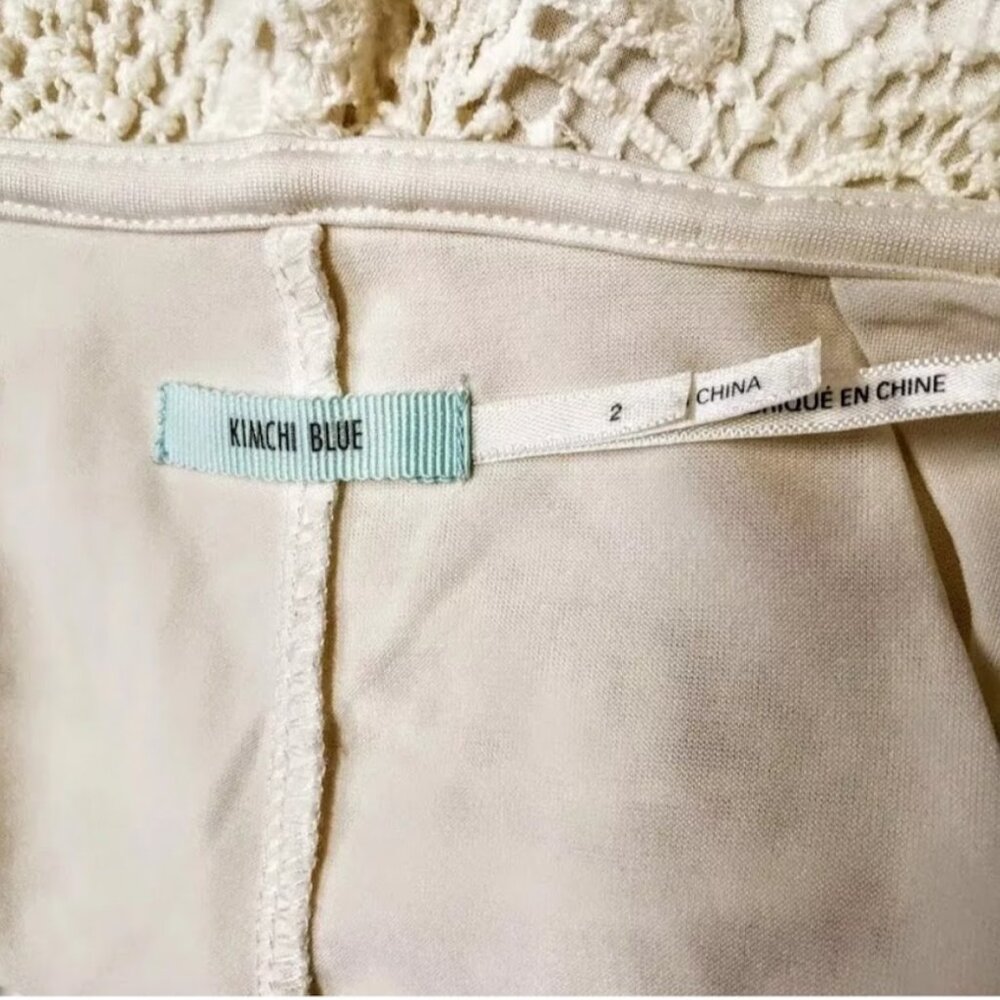 URBAN OUTFITTERS / KIMCHI BLUE Shorts White Lace Boho Crochet High Waisted, 2 - Picture 6 of 13